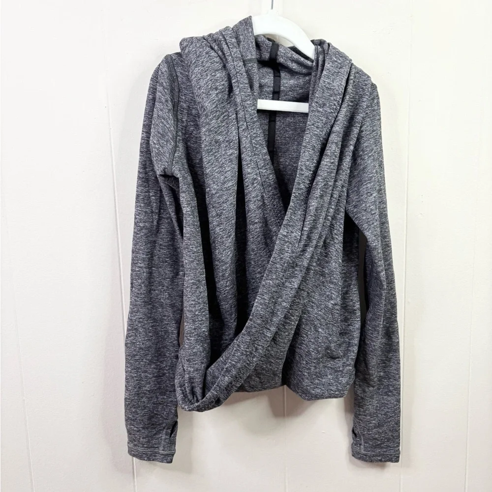 Lululemon Ivivva Four Count Shrug Wrap heather grey sweatshirt S-M